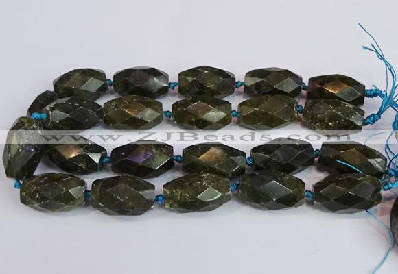 CLB235 15.5 inches 18*30mm - 20*30mm faceted rice labradorite beads
