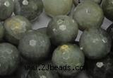 CLB25 15.5 inches 14mm faceted round labradorite gemstone beads