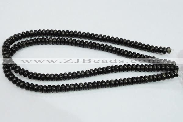 CLB300 15.5 inches 3*6mm rondelle black labradorite gemstone beads