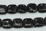 CLB306 15.5 inches 12*12mm square black labradorite gemstone beads