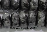 CLB324 15.5 inches 12*20mm faceted rondelle black labradorite beads