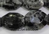 CLB325 15.5 inches 20*25mm octagonal black labradorite beads