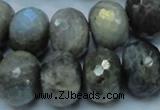 CLB34 15.5 inches 15*20mm faceted rondelle labradorite gemstone beads