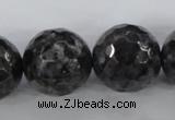 CLB367 15.5 inches 20mm faceted round black labradorite beads wholesale