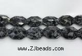 CLB380 24*32mm - 25*35mm faceted octagonal black labradorite beads