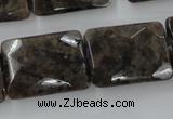 CLB425 15.5 inches 18*25mm faceted rectangle grey labradorite beads