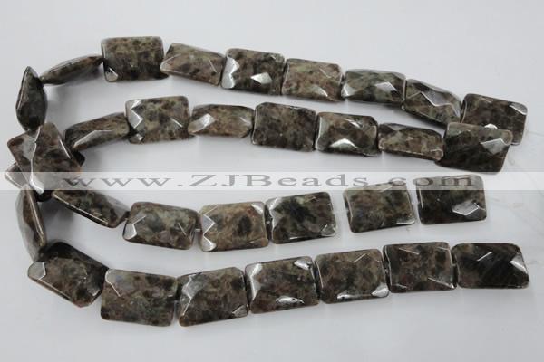 CLB425 15.5 inches 18*25mm faceted rectangle grey labradorite beads