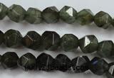 CLB451 15 inches 6mm faceted nuggets labradorite gemstone beads