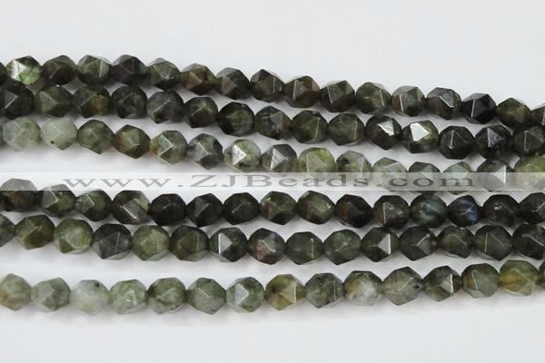 CLB453 15 inches 10mm faceted nuggets labradorite gemstone beads