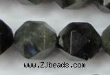 CLB456 15 inches 16mm faceted nuggets labradorite gemstone beads