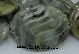 CLB50 15.5 inches 30*40mm carved oval labradorite gemstone beads