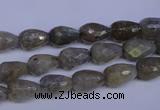 CLB501 15.5 inches 6*10mm faceted teardrop labradorite beads