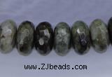 CLB57 15.5 inches 9*18mm faceted rondelle labradorite beads