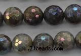 CLB614 15.5 inches 12mm faceted round AB-color labradorite beads