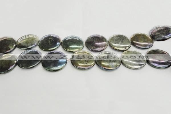 CLB641 15.5 inches 25mm flat round AB-color labradorite beads