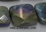 CLB692 15.5 inches 30mm faceted square AB-color labradorite beads