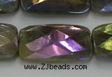 CLB708 15.5 inches 20*30mm faceted rectangle AB-color labradorite beads