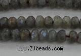 CLB756 15.5 inches 4*6mm faceted rondelle AB-color labradorite beads