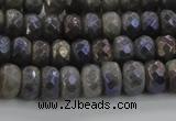 CLB757 15.5 inches 5*8mm faceted rondelle AB-color labradorite beads