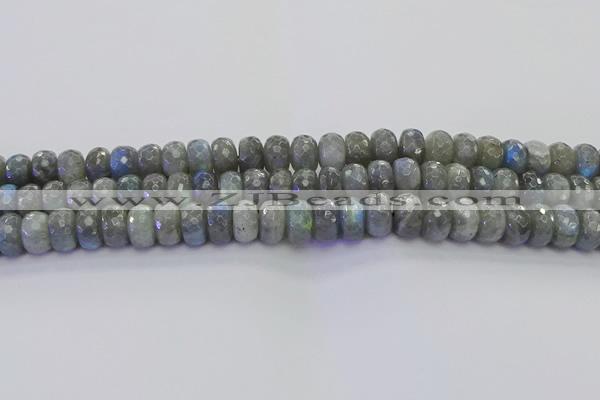 CLB775 15.5 inches 7*12mm faceted rondelle labradorite beads