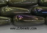 CLB782 15.5 inches 10*40mm teardrop AB-color labradorite beads