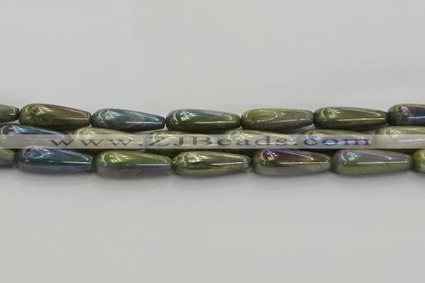 CLB782 15.5 inches 10*40mm teardrop AB-color labradorite beads