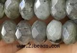 CLB886 15.5 inches 5*8mm faceted rondelle AB-color labradorite beads