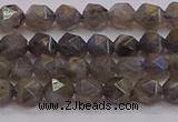 CLB971 15.5 inches 6mm faceted nuggets labradorite gemstone beads