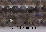 CLB972 15.5 inches 8mm faceted nuggets labradorite gemstone beads