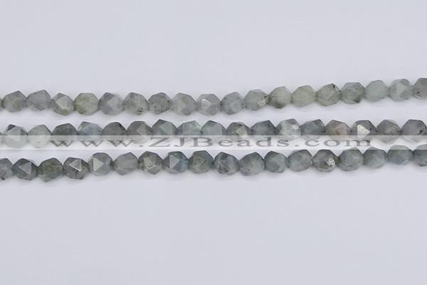CLB981 15.5 inches 6mm faceted nuggets labradorite beads wholesale