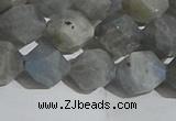 CLB998 15.5 inches 10mm faceted nuggets matte labradorite beads