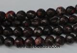 CLD101 15.5 inches 6mm faceted round leopard skin jasper beads