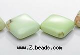 CLE13 15*15mm rhombic lemon turquoise gemstone beads Wholesale