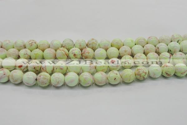 CLE202 15.5 inches 8mm round lemon turquoise beads wholesale