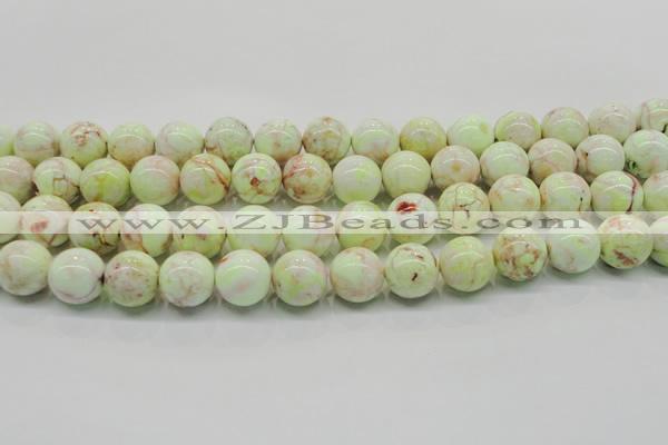 CLE204 15.5 inches 12mm round lemon turquoise beads wholesale