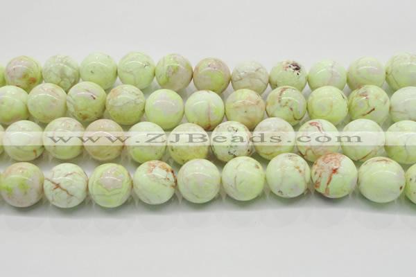 CLE206 15.5 inches 16mm round lemon turquoise beads wholesale