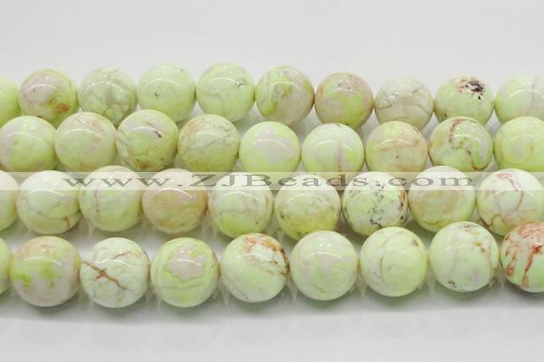 CLE208 15.5 inches 20mm round lemon turquoise beads wholesale