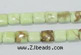 CLE38 15.5 inches 8*8mm square lemon turquoise beads wholesale