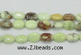 CLE45 15.5 inches 6*8mm oval lemon turquoise beads wholesale