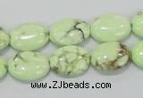 CLE46 15.5 inches 12*16mm oval lemon turquoise beads wholesale