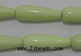 CLE77 15.5 inches 10*30mm teardrop lemon turquoise beads