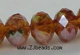 CLG21 13.5 inches 9*12mm faceted rondelle handmade lampwork beads