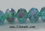 CLG28 15 inches 8*10mm faceted rondelle handmade lampwork beads