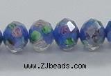 CLG30 15 inches 8*10mm faceted rondelle handmade lampwork beads