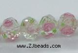 CLG31 15 inches 8*10mm faceted rondelle handmade lampwork beads