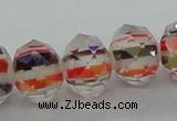 CLG37 14 inches 8*10mm faceted rondelle handmade lampwork beads