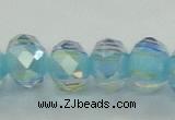 CLG42 14 inches 8*10mm faceted rondelle handmade lampwork beads