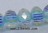 CLG44 13 inches 9*12mm faceted rondelle handmade lampwork beads