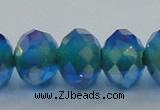 CLG45 13 inches 9*12mm faceted rondelle handmade lampwork beads