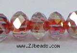 CLG47 13 inches 9*12mm faceted rondelle handmade lampwork beads